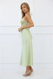 Radiate Positivity Halter Lace Maxi Dress Sage