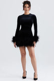 black velvet mini dress