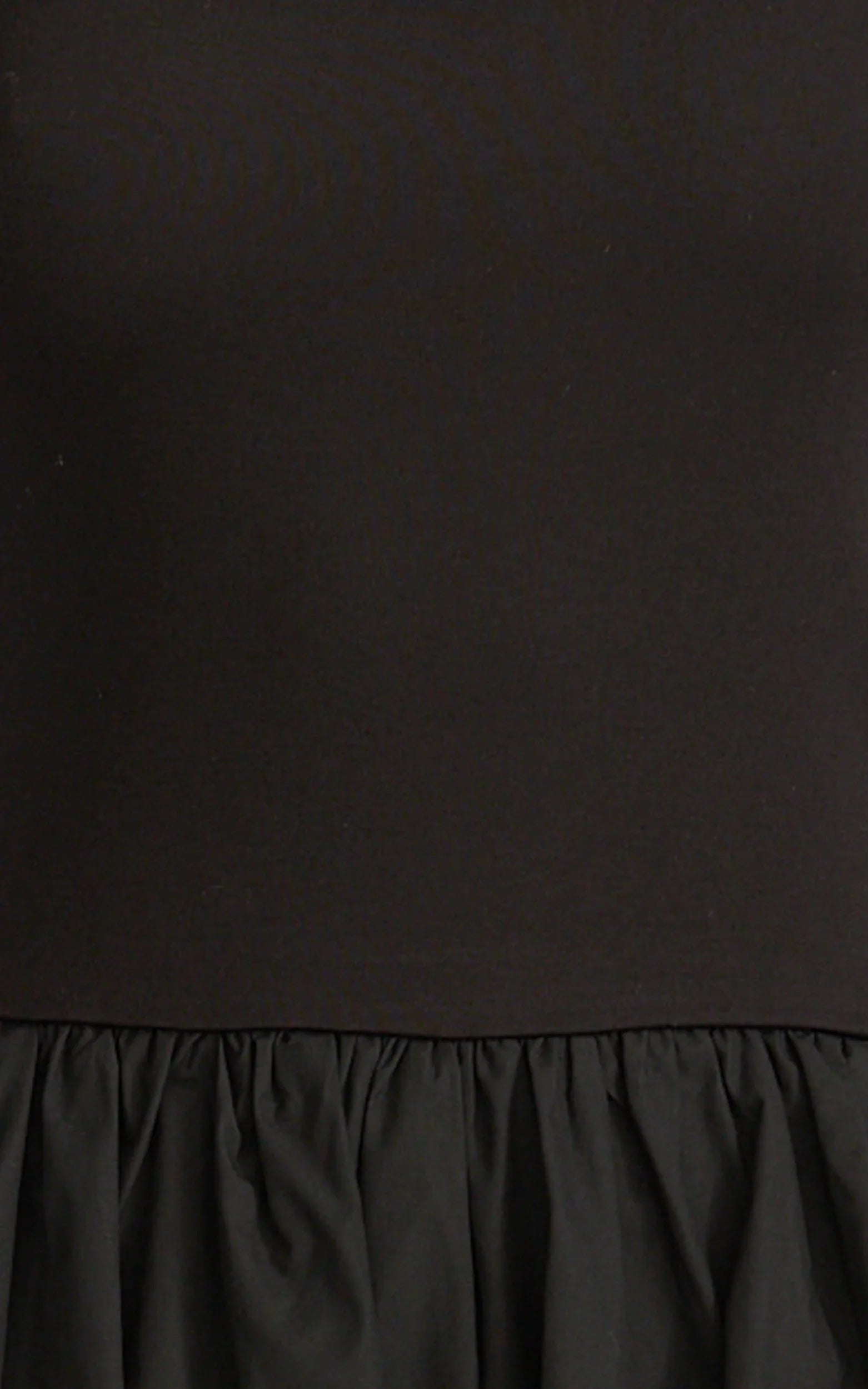 Jhamie Midi Dress One Shoulder Contrast Skirt Dress in Black