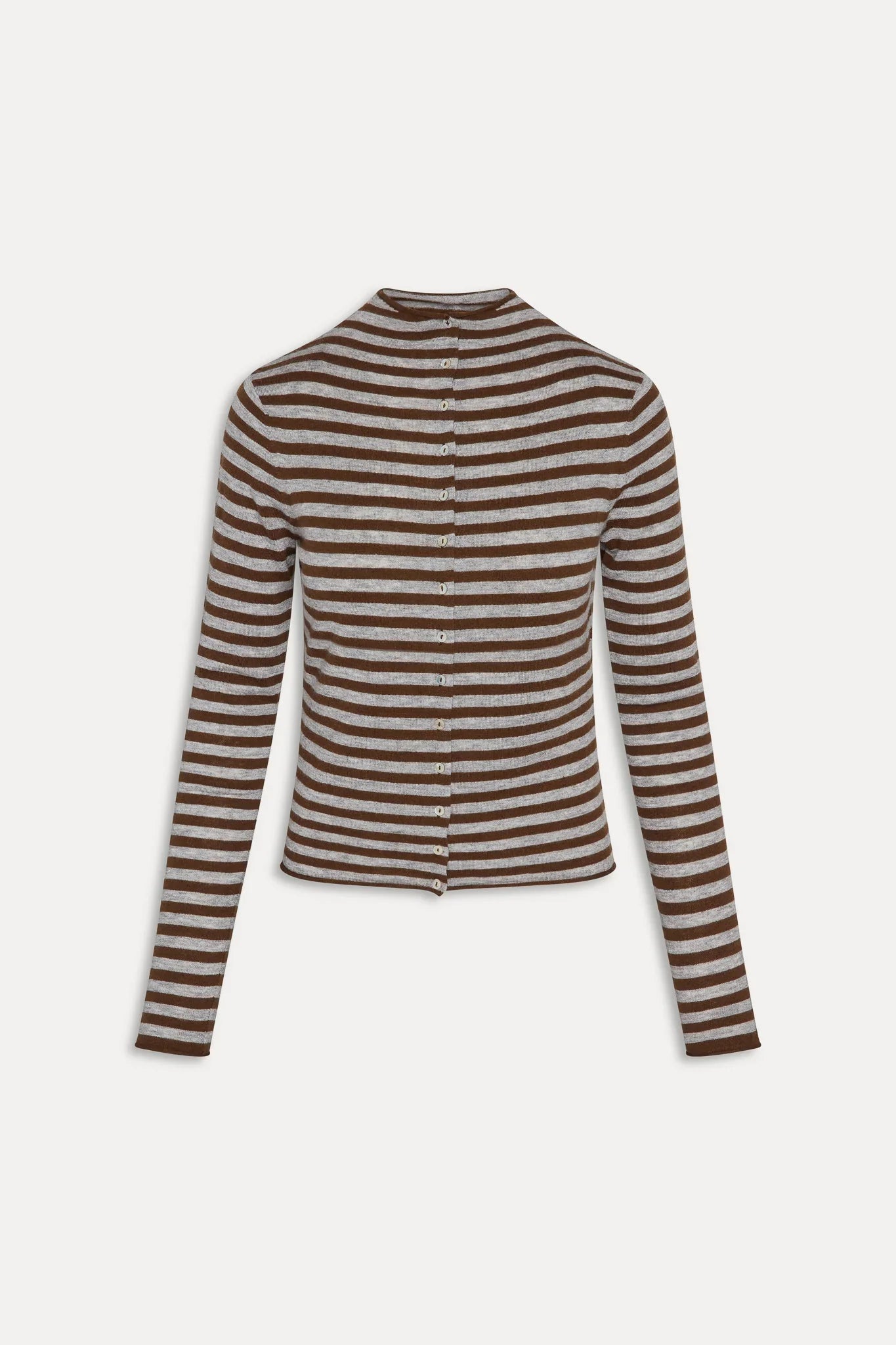 Leo Knit Button Up Cardigan Pebble