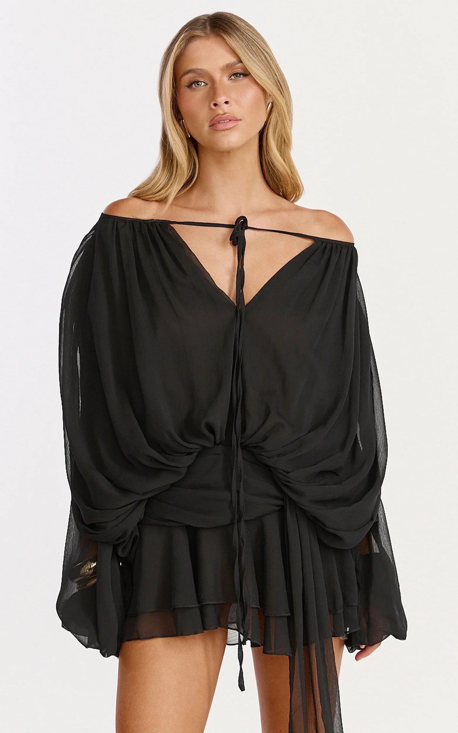 Lioness Elements Mini Dress In Noir