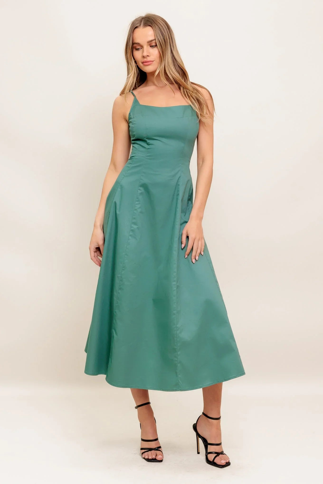VIOLA VERDE ELEGANTE MIDI DRESS