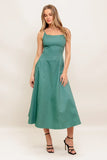 VIOLA VERDE ELEGANTE MIDI DRESS