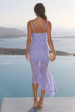 DIA ASYMMETRICAL HEM MIDI DRESS BLUEBELL