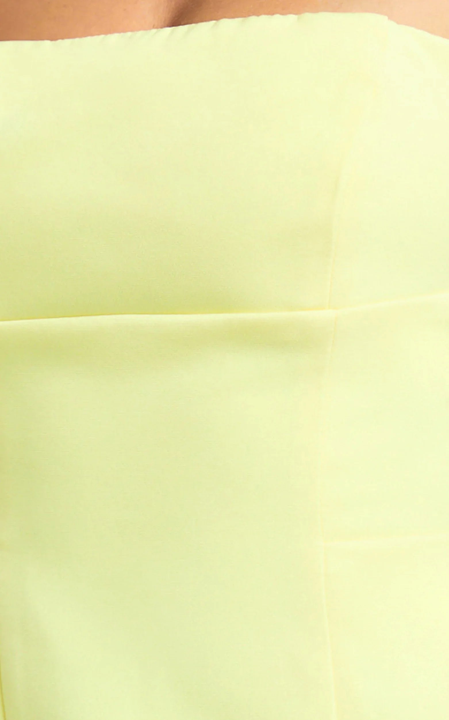 Catharine Mini Dress Strapless A Line Dress in Lemon