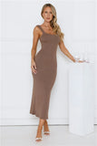 Martini Hour Midi Dress Chocolate