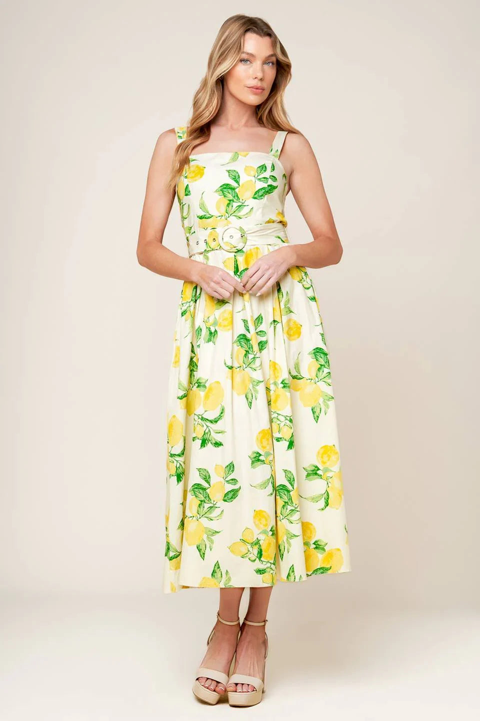 LEMONADE PERFECTION MIDI DRESS