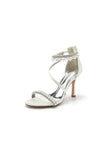 Elegant Single Strap Pearl Beaded Wedding Shoes