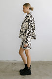 Tasha Cow Print Mini Skirt