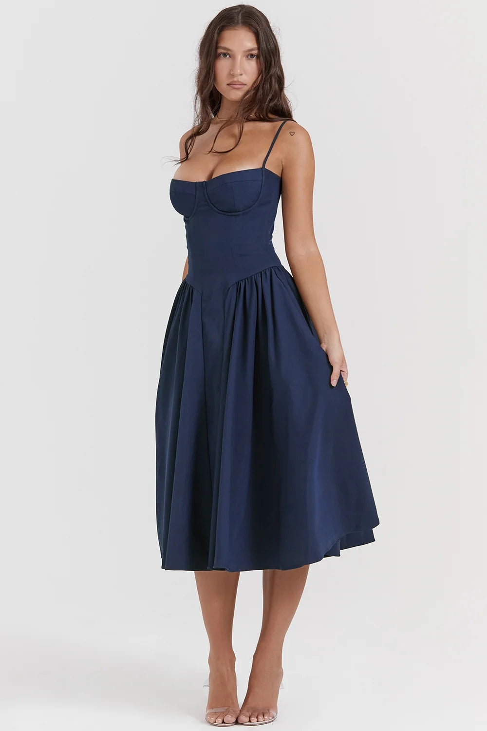 french navy corset sundress