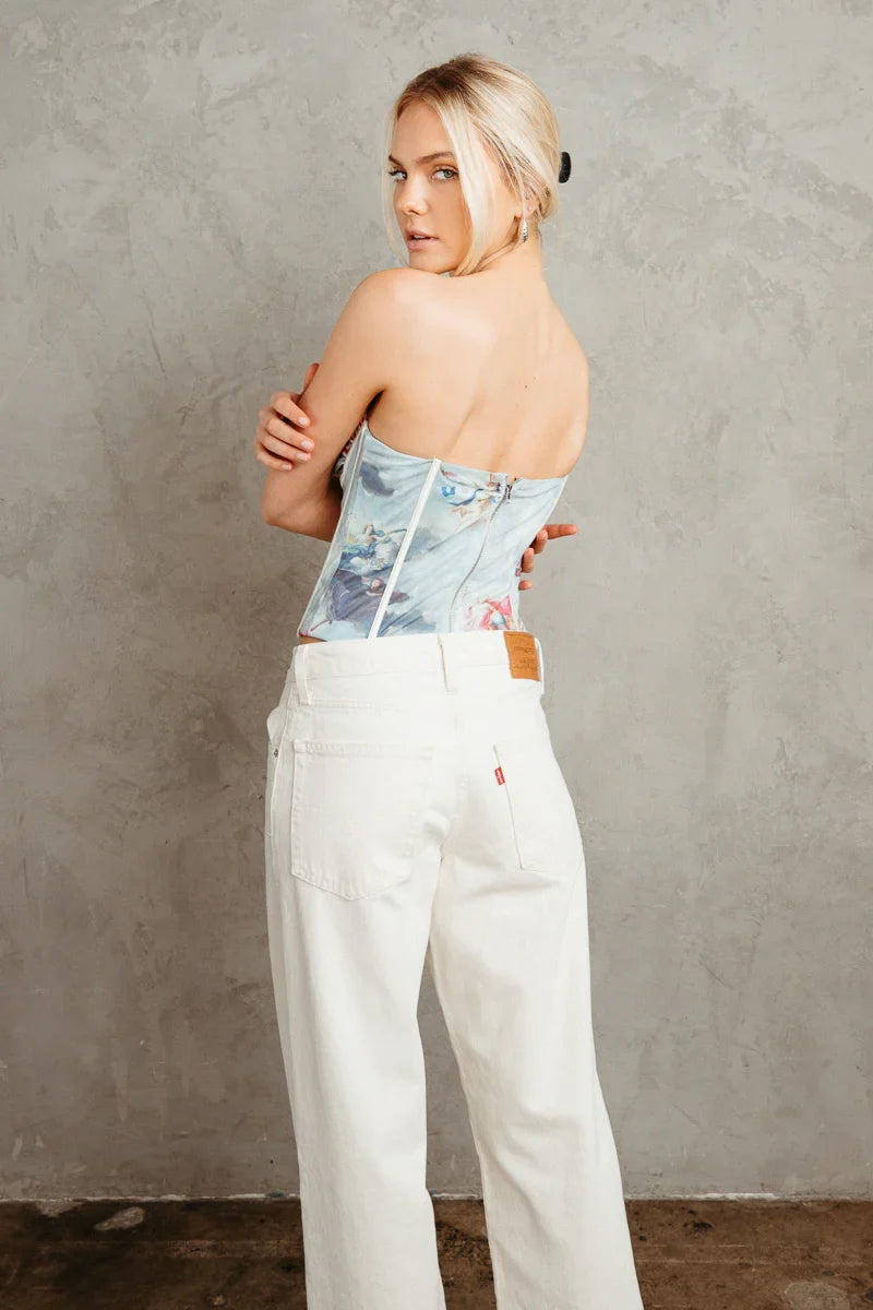 Celeste Angel Print Corset Top