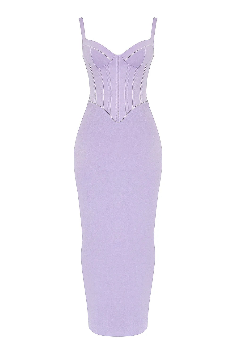 orchid satin corset maxi dress