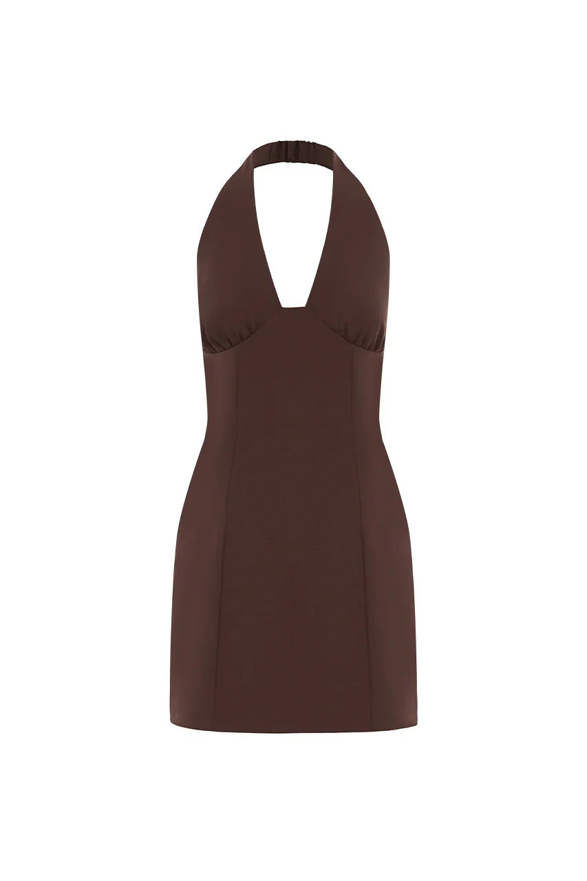 JIANNA MINI DRESS CHOCOLATE