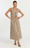 Raye Midi Dress Sleeveless Dress in Chocolate