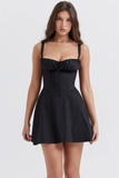 black corset mini dress