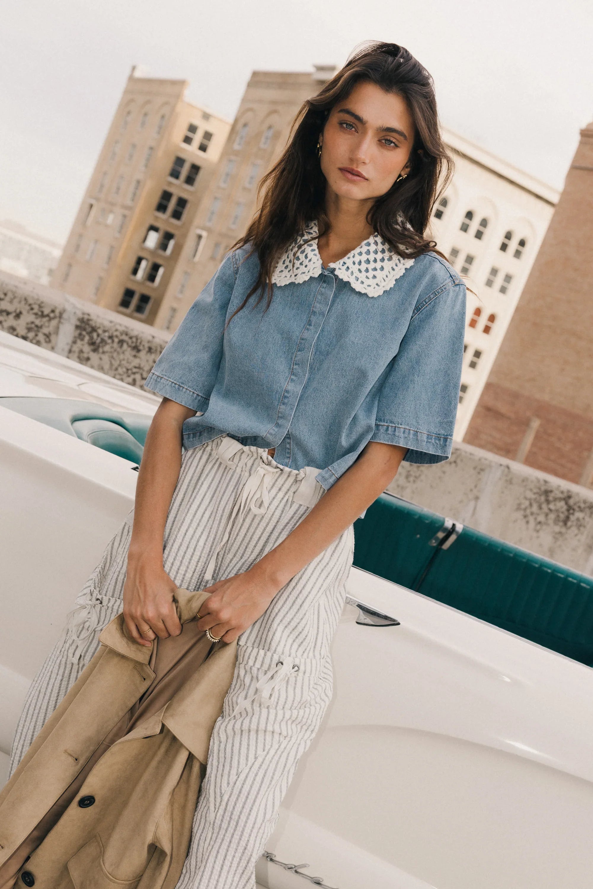 Pierce Denim Blouse