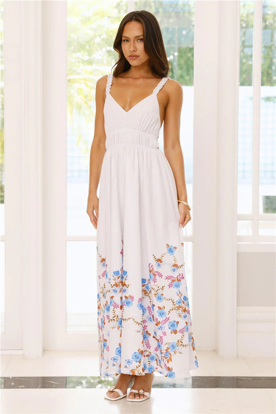 Sundrop Springs Midi Dress White