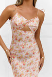 Fool Me Once Midi Dress Pink
