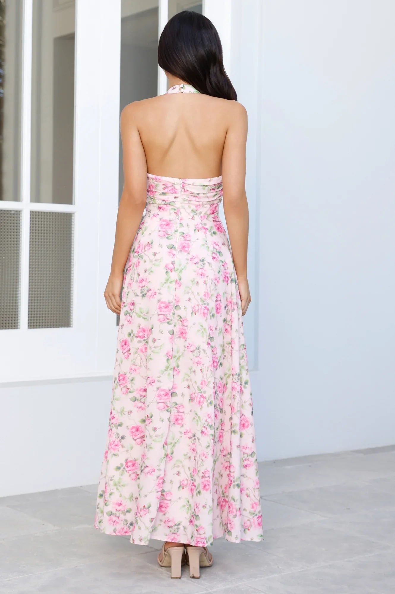 La Botanique Halter Maxi Dress Pink
