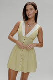 Marley Cotton Mini Dress Lemon Dot