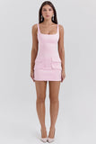 rose shadow satin sleeveless mini dress sale