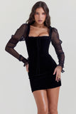 black velvet mini dress