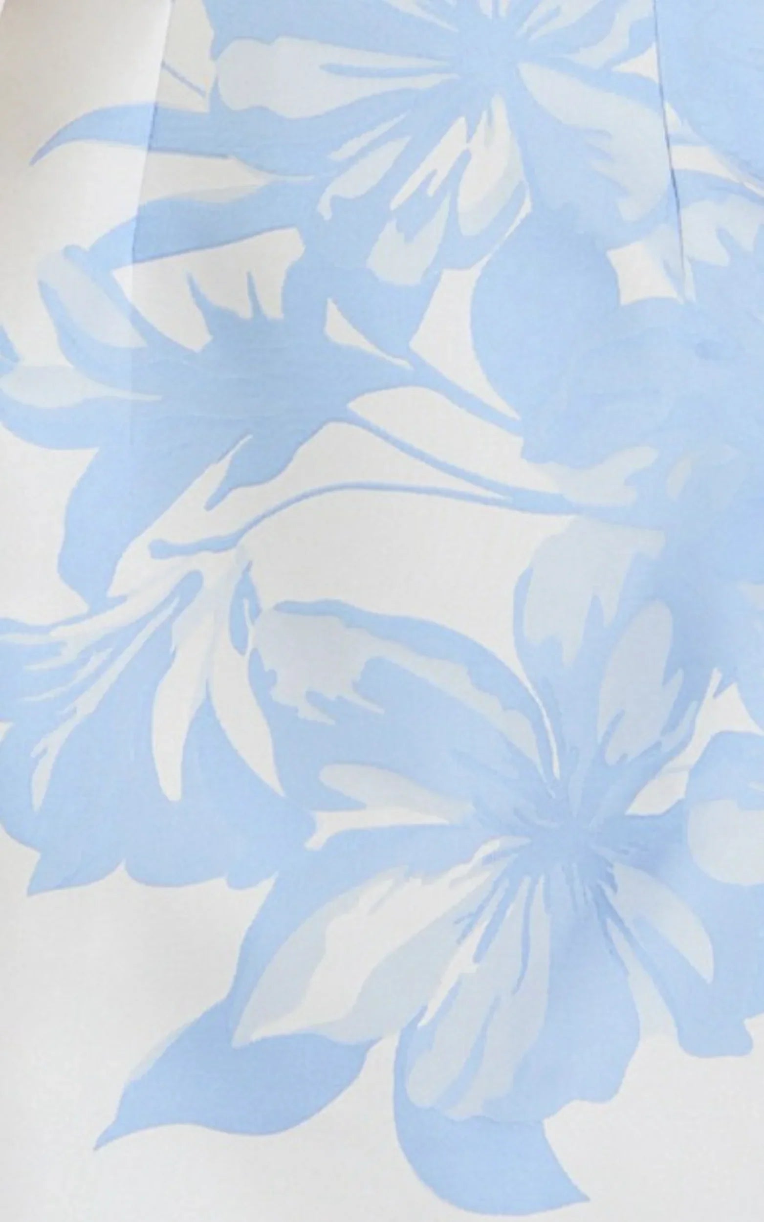 Emme Mini Dress Strapless Jacquard Placement Floral A Line Dress in Blue