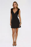 Understated Luxury Mini Dress Black