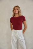 Scarlett Satin Tie Back Knit Top