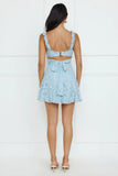 Refreshing Soul Lace Mini Dress Blue