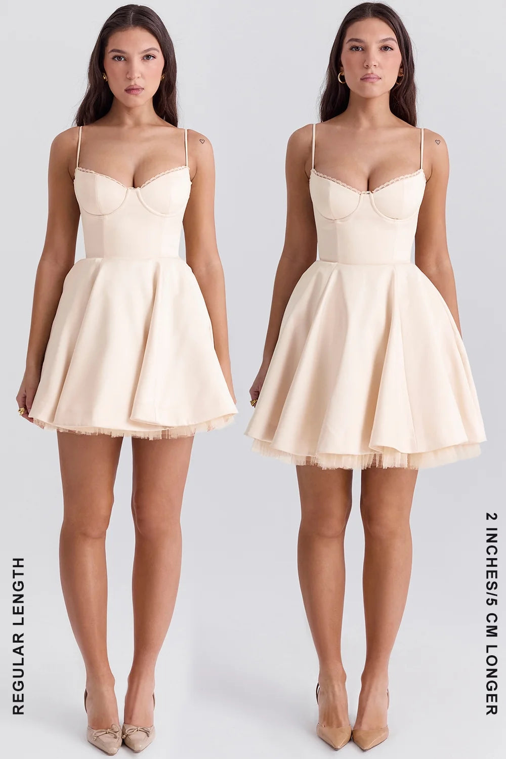 vintage cream tulle mini dress