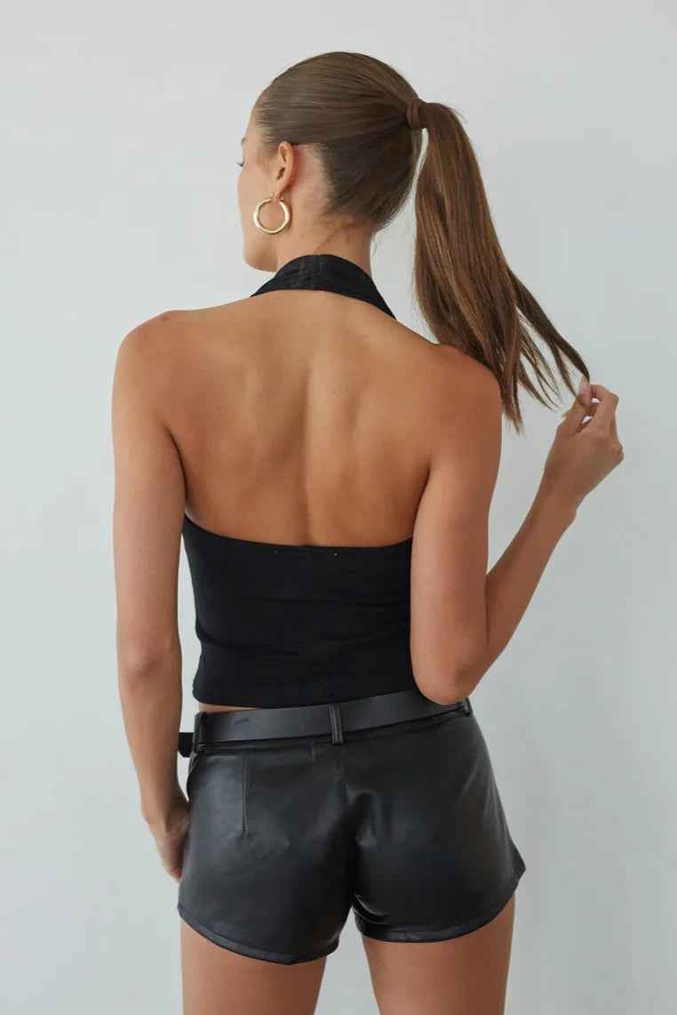 Tavi Ribbed Halter Top