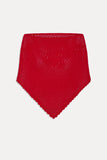 Sophie Crochet Poncho Red Rose