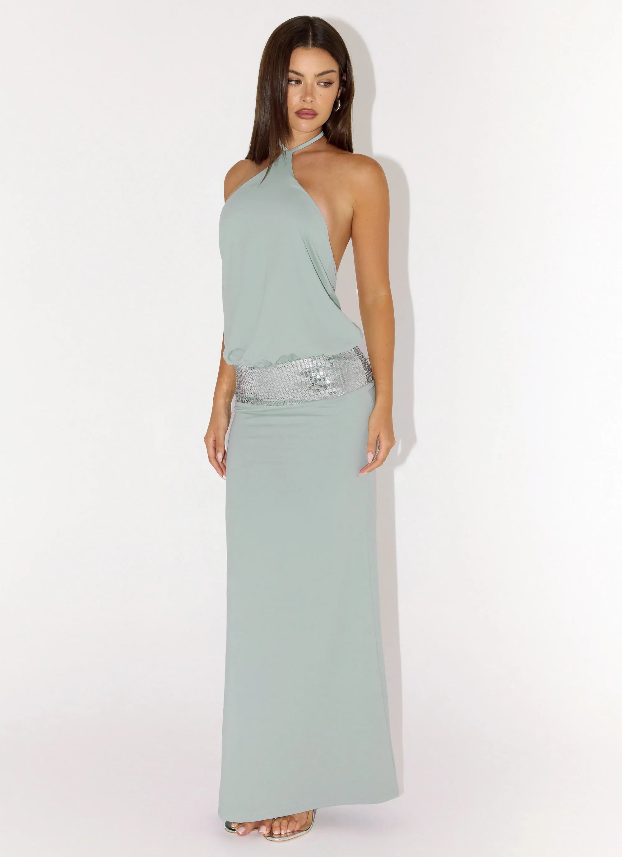 Marcie Halter Maxi Dress Mint