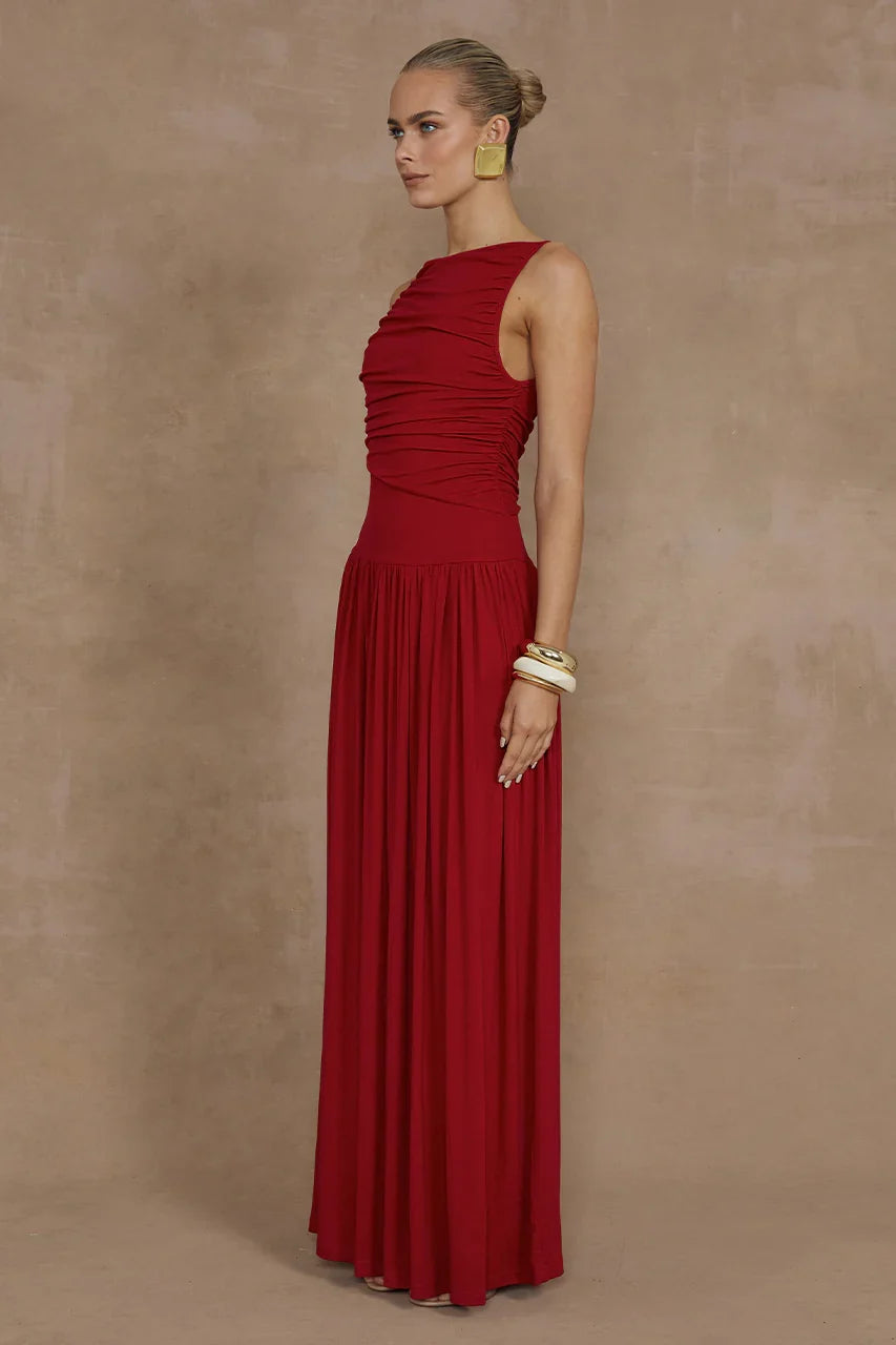 NALLA MAXI DRESS CHERRY