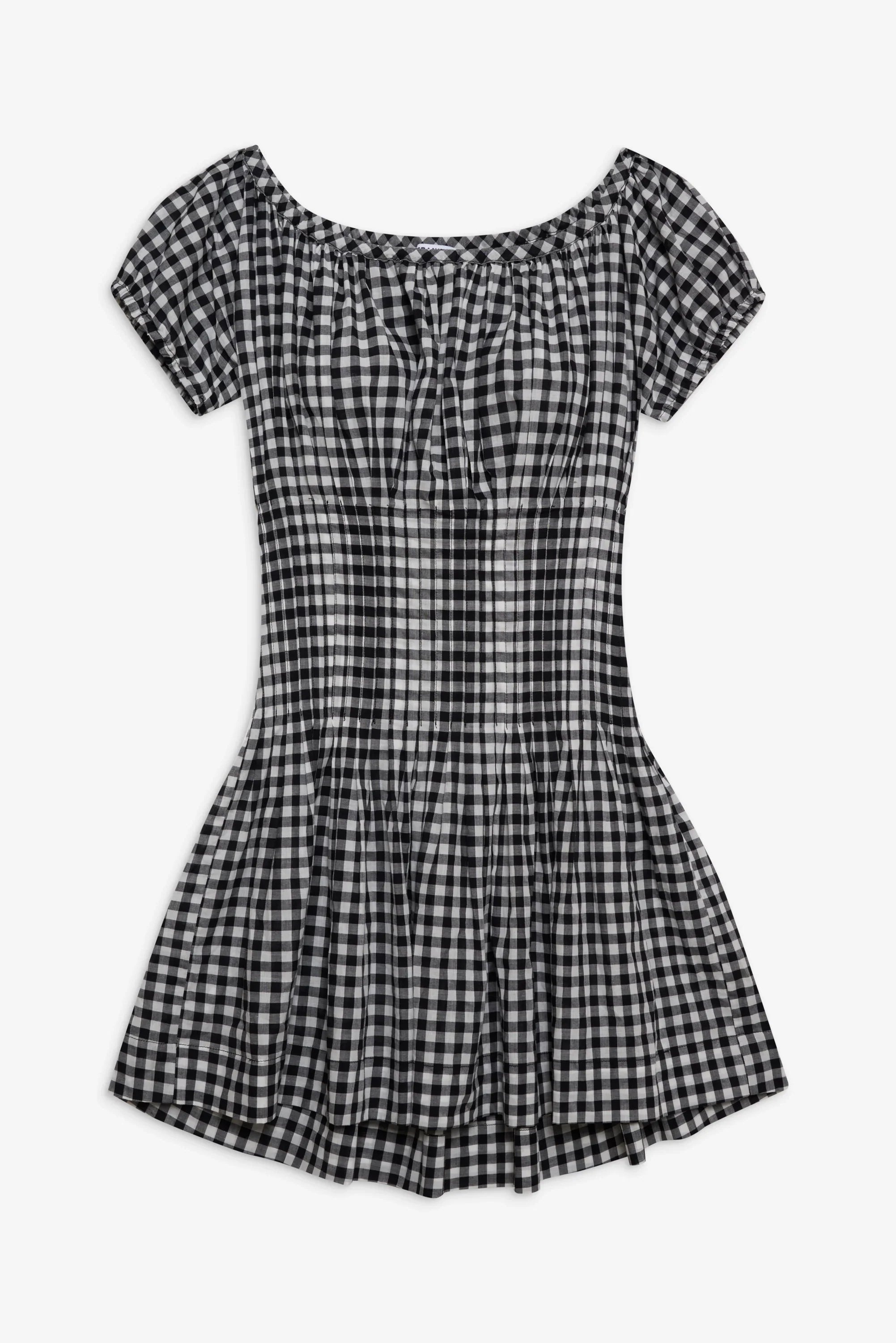 Sadie Gingham Mini Dress Black Gingham