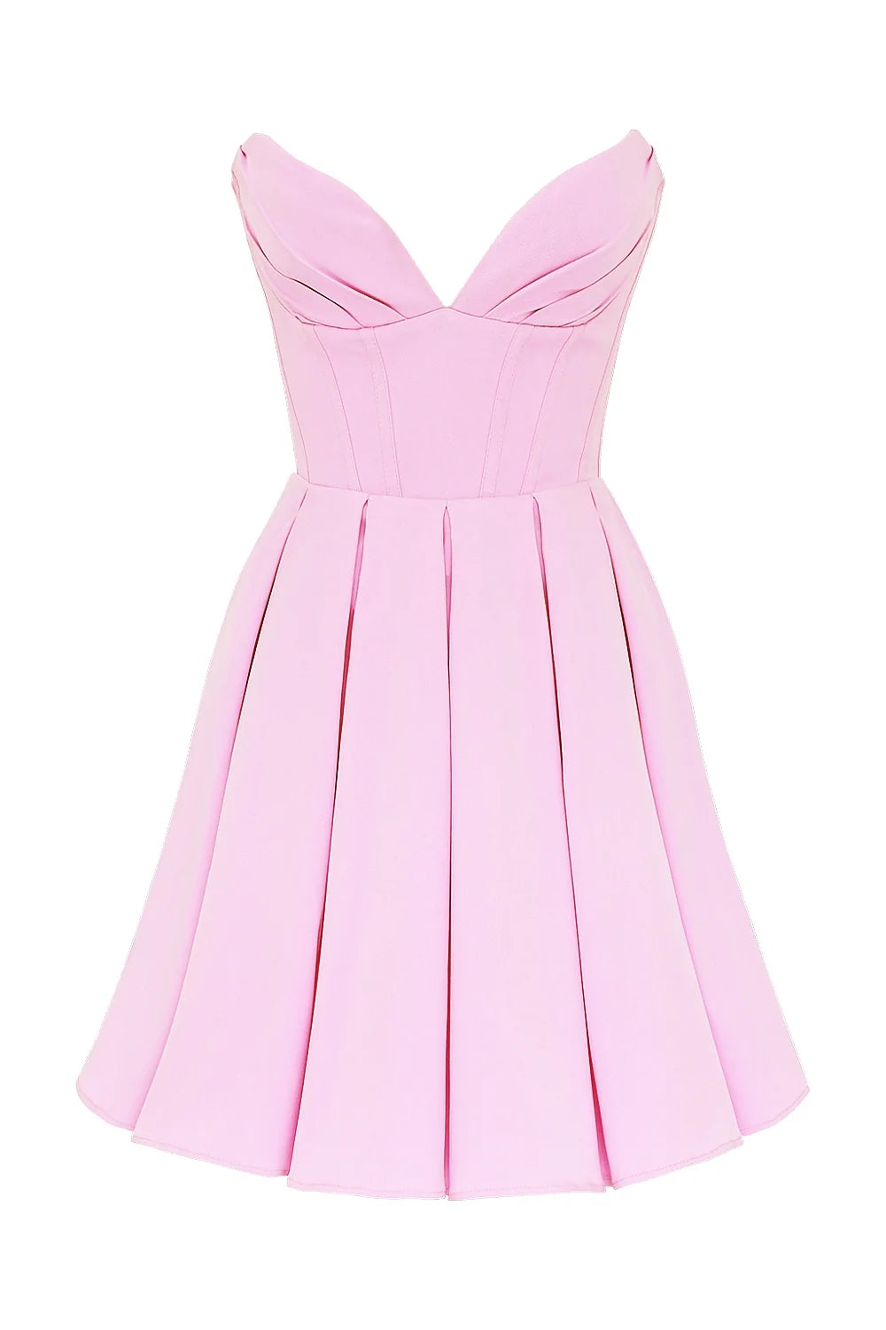 cotton candy twill strapless mini dress