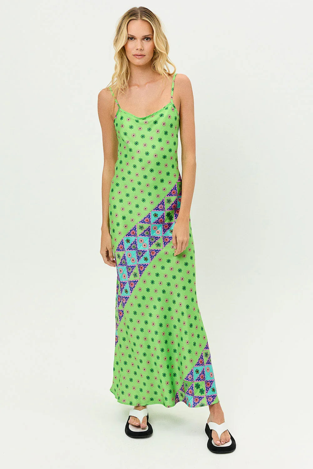 Isabel Satin Floral Dress Versailles