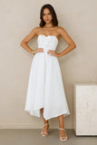 Saltwater Soul Strapless Midi Dress White