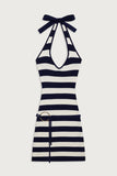 Dolly Knit Mini Dress Sea Stripe