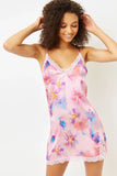 Riley Lace Silk Dress Watercolor Floral