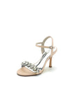 Rhinestone Open Toe Stiletto Heels