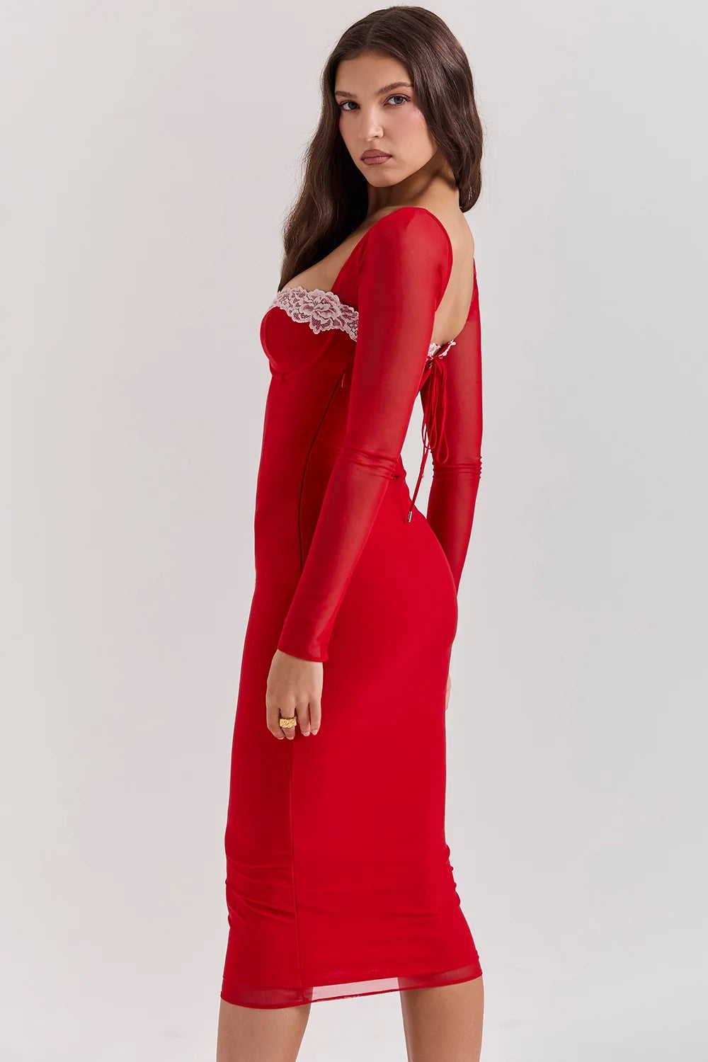 scarlet corset dress