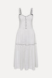 x BELLA HADID Bishop Eyelet Maxi Dress Salt Air Eyelet