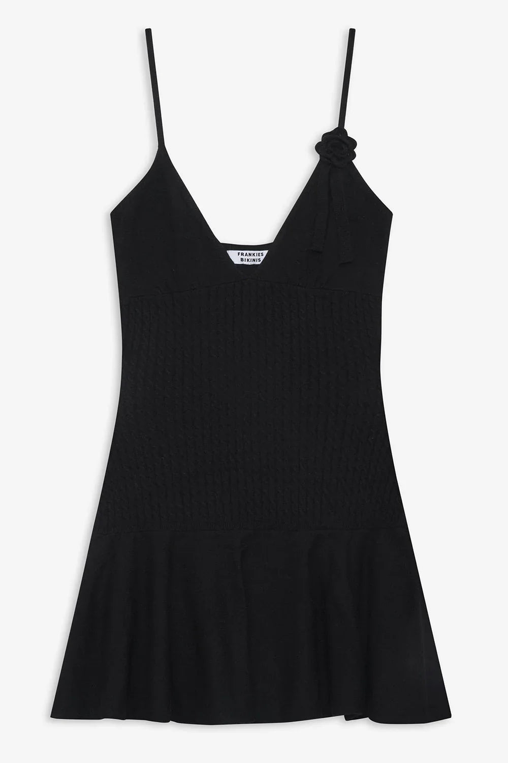 Houston Cable Cloud Knit Dress Black
