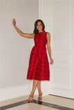 All Things Girly Midi Dress Red