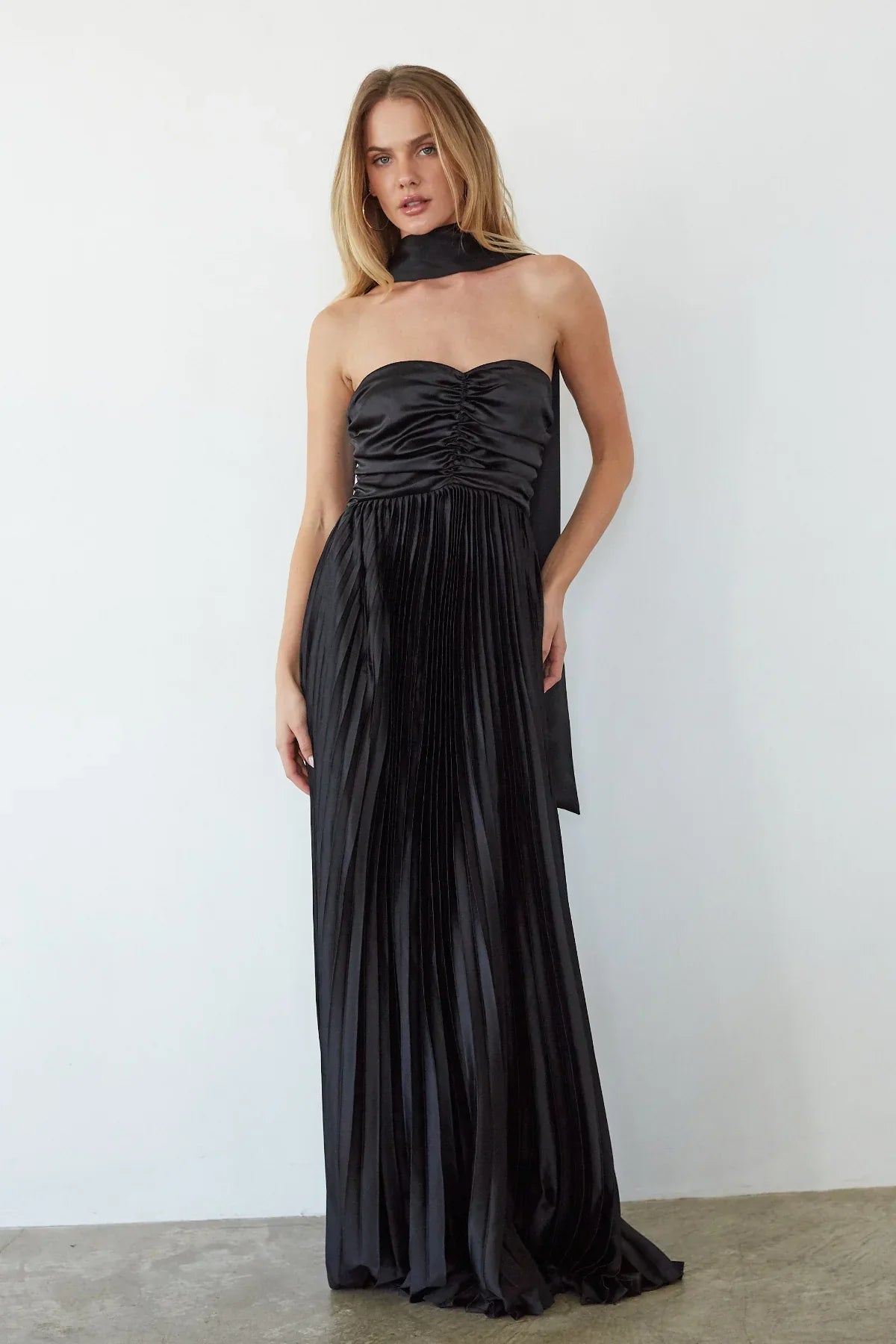 River Plisse Maxi Dress