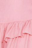Dragon Fruit Slice One Shoulder Mini Dress Pink