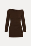 Elsa Off The Shoulder Mini Dress Amber