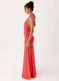 Esme Maxi Dress Magenta Red Rose